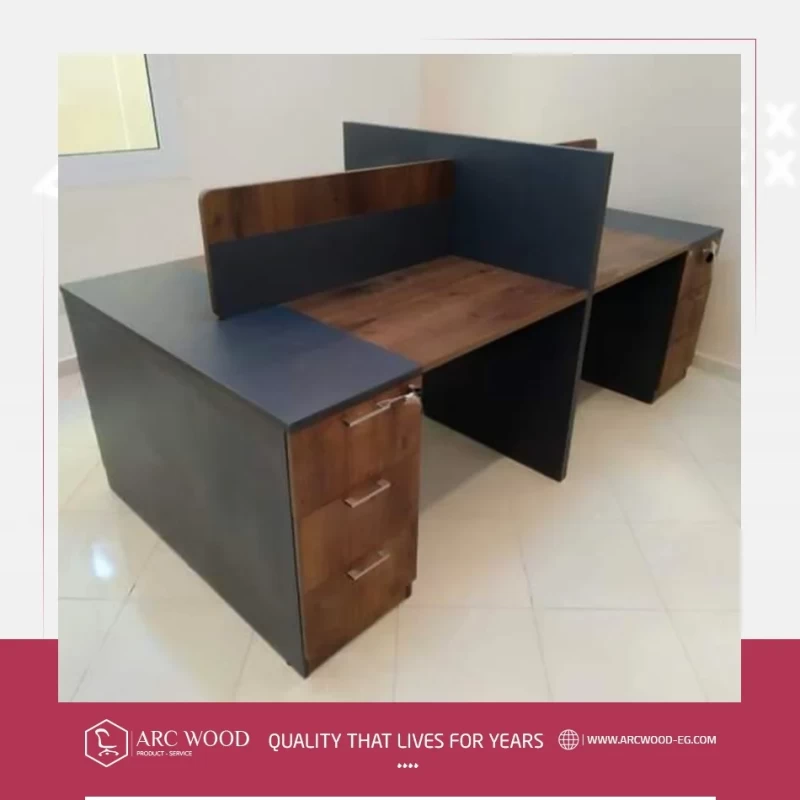 Work station for 4 people, size 60*120 cm image