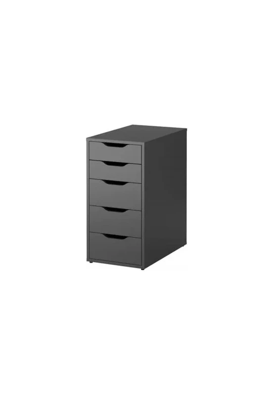 Drawers unit 5 drawers black color image